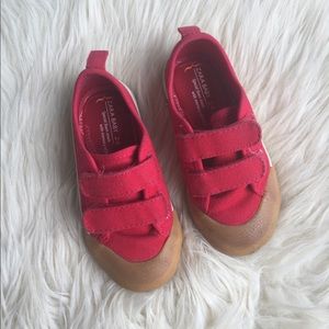 Red Baby Zara Chunky Sneakers Sz 24